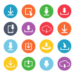 Download button icon set