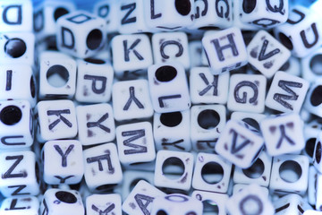 Mini Black Letter Craft Cubes