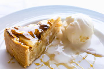one slice of pie dessert ready to eat