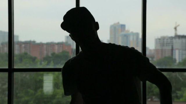 Dancer male dancing hands silhouette_2