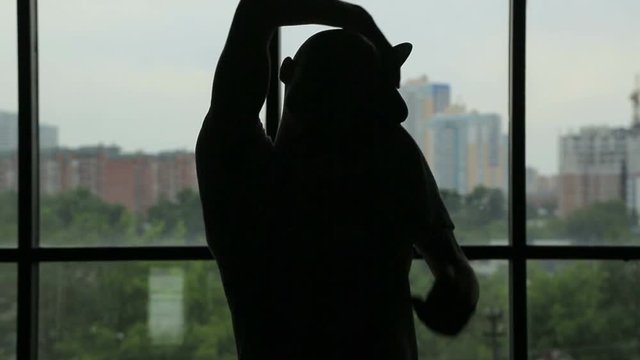 Dancer male dancing hands silhouette_3