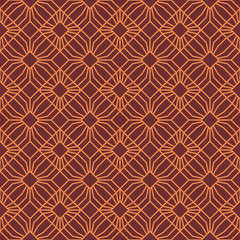 Seamless Pattern Abstract Geometric Ornament In Vintage Eastern Style Vector Illustration