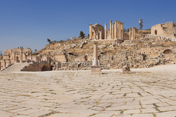 Fototapeta premium Roman Forum in Jerash Jordan 