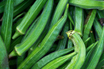 Fototapeta premium Okra at Farmers Market