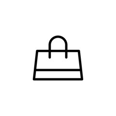 handbag, bag, clutch, line black icon