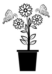 vintage flower, vector