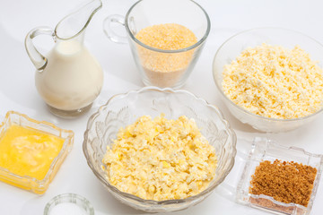 Traditional Colombian Arepa de Choclo Preparation : Sweet corn bread ingredients