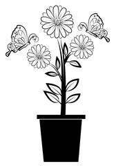 vintage flower, vector