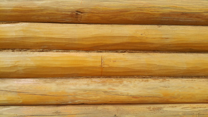 Beautiful Natural Background Pattern of a Log Wall
