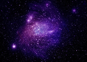 Obraz premium Stars, dust and gas nebula in a far galaxy