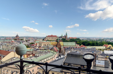 Fototapeta premium Krakow - Wawel castle in urban areas. Day photo