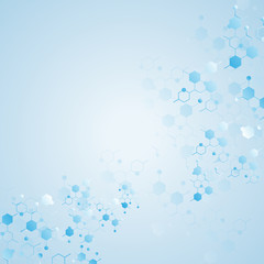 Abstract molecules medical background
