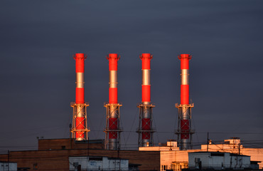 factory chimneys