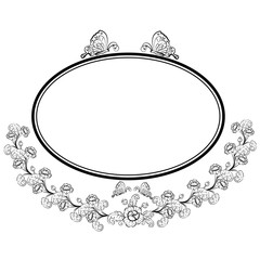 vintage flower, vector