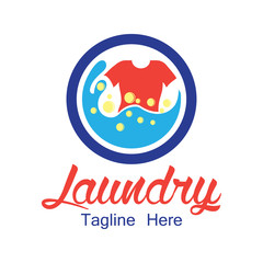 laundry icon with text space for your slogan / tag line, vector illustration