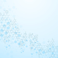 Abstract molecules medical background