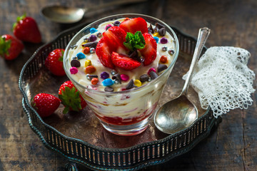 Strawberry cheesecake dessert