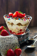 Strawberry cheesecake dessert