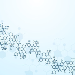 Abstract molecules medical background