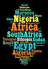 Fototapeta premium Nations in Africa