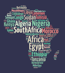 Fototapeta na wymiar Nations in Africa