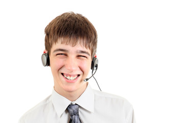 Teenager in Headset