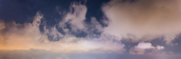 Blur cloud and blue sky in the night