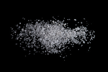 Crystals of the sea on a black background