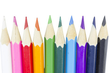 colorful pencil isolated on a white background