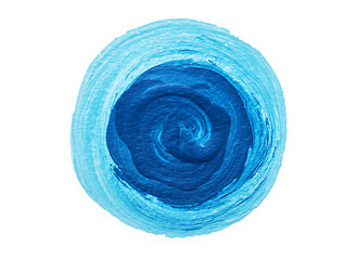 Blue two-color paint circle
