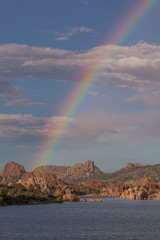 Naklejka na ściany i meble Rainbow Over Watson Lake Prescott Arizona