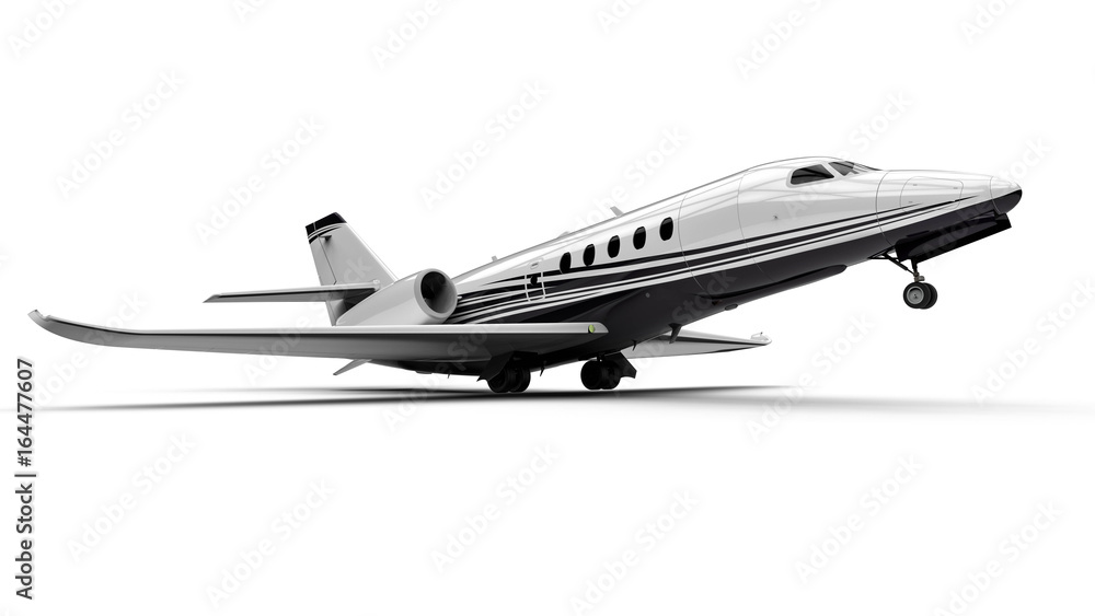 Aufkleber private jet / 3d render image representing an private jet