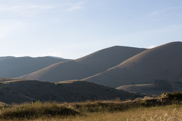 Beautiful hills landscape, National park Gran Sasso and Monti della Laga, Italy 
