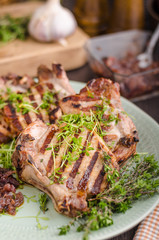 Grilled pork chops