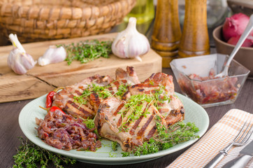 Grilled pork chops