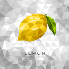 Naklejka premium Polygonal Lemon : Vector Illustration
