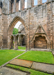 Fototapeta na wymiar Elgin Cathedral, historic ruin in Elgin, Moray, north-east Scotland