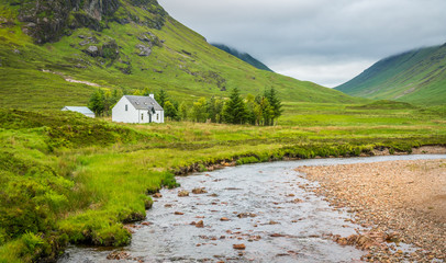Scenic sight in Glencoe, in the Lochaber area of the Scottish Highlands. © e55evu