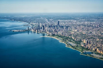 Badezimmer Foto Rückwand Chicago aus der Luft © Kevin Drew Davis