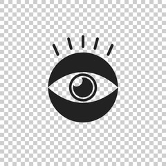 Simple eye icon vector. Eyesight pictogram in flat style.