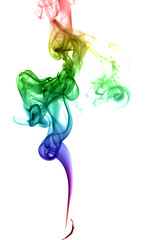 Abstract multicolored smoke