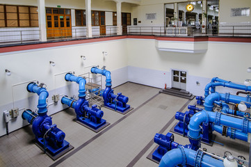 Warsaw historic water supply instalation. Pump station from early of XX century