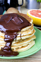 pancakes with chocolate