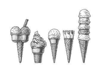 Ice cream cones collection