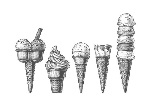 Easy How to draw a Ice Cream and Ice Cream Coloring Page-anthinhphatland.vn