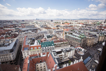 Obraz premium Aerial view from above the city, Vienna, Austria.