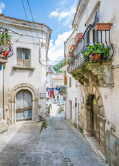Scenic sight in Pietrapertosa, small village on the Lucanian Dolomites, province of Potenza,...