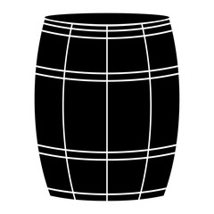 Wine or beer barrels black icon .