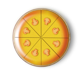 Pizza with mushrooms. This picture is perfect for you to design your restaurant menus. Visit my page. You will be able to find an image for every pizza sold in your cafe or restaurant. 
