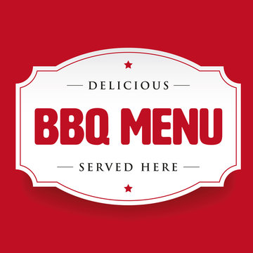 Bbq barbecue menu vintage sign